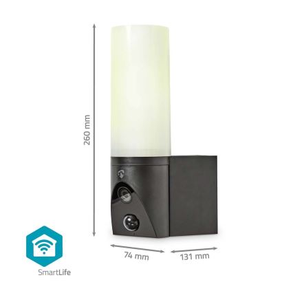 Cameră de exterior inteligentă SmartLife Full HD 1080p cu iluminare LED, Wi-Fi Tuya, IP65