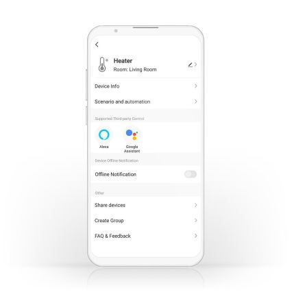Convector electric 2000 W/230 V, Wi‑Fi, IP24, cu termostat