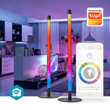 SET 2x Lampă de birou LED RGBIC reglabilă SmartLife LED/36W/230V 55 cm 2700-6500K Wi-Fi Tuya + telecomandă