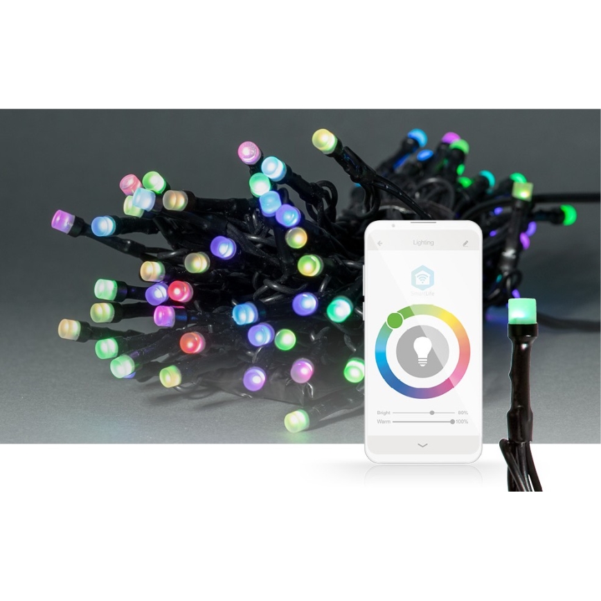 Ghirlandă LED RGB pentru exterior, 42 LED, 8 funcții, 8 m, IP65, Wi-Fi Tuya