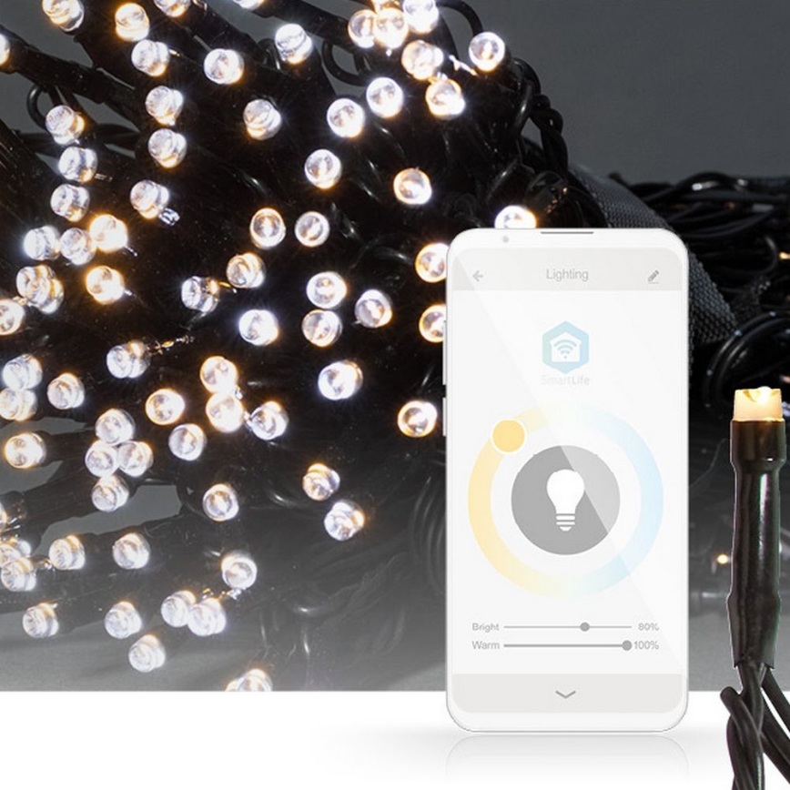 Ghirlandă de Crăciun LED 100xLED/8 funcții 15m IP65 Wi-Fi Tuya