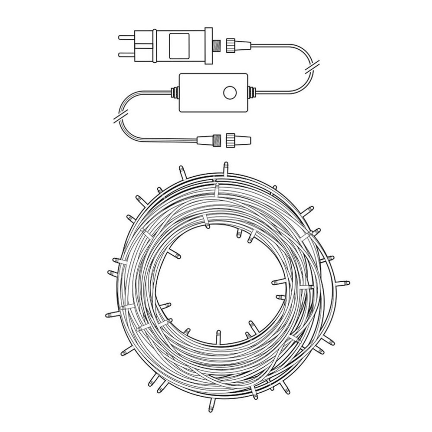 Ghirlandă LED 50 LED, 8 moduri, 5 m, IP65, Wi-Fi Tuya