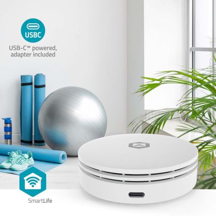 Monitor inteligent pentru calitatea aerului SmartLife – Wi‑Fi, compatibil Tuya