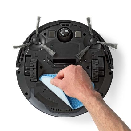 Aspirator robot inteligent cu mop 28W/2500 mAh Wi-Fi negru + telecomandă