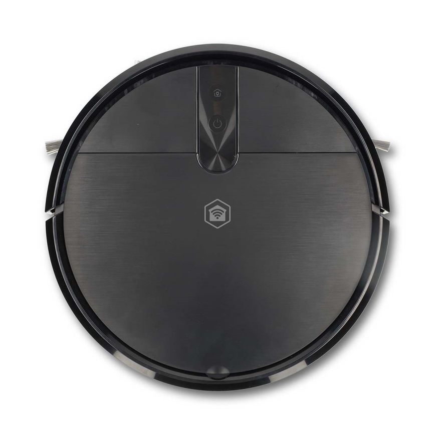 Aspirator robot inteligent SmartLife cu mop, 2600 mAh, Wi‑Fi Tuya, negru + telecomandă