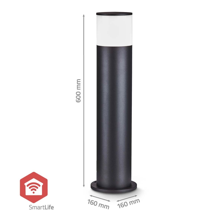 Lampă LED RGBW dimabilă de exterior SmartLife LED/10W/230V IP65 Wi‑Fi Tuya, neagră