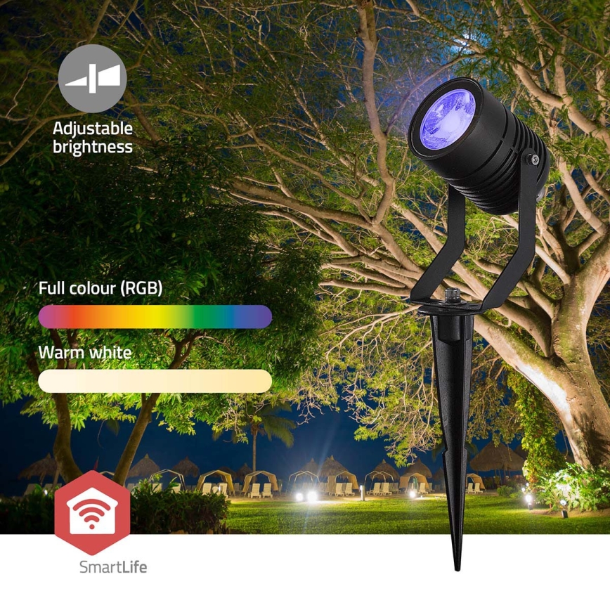 Set de 3 lămpi LED RGBW de exterior, reglabile, SmartLife, LED/3W/230V, IP65, Wi-Fi Tuya, negre