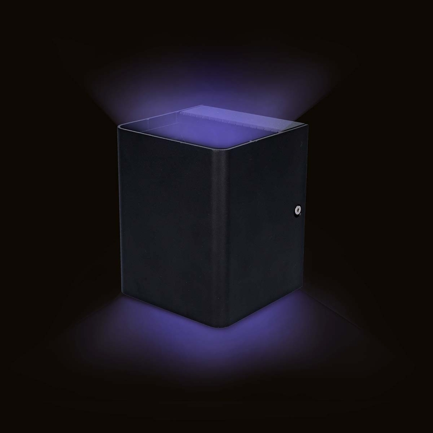 Aplica de perete pentru exterior LED RGBW dimerizabilă SmartLife — 12W, 230V, IP65, Wi‑Fi (Tuya), negru