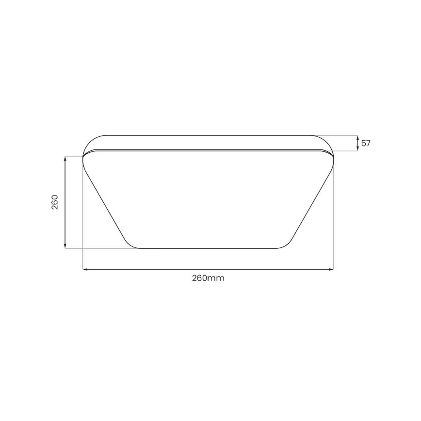NEMO Plafonieră LED, 11 W, 230 V, 26 x 26 cm, negru