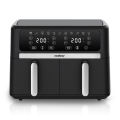 Niceboy AirFryer DUO - Friteuză cu aer cald dublă, 9 l, 2400 W/230 V