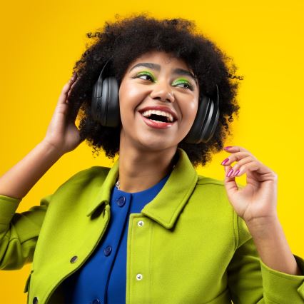 Niceboy Aura 5 ANC - Căști fără fir cu microfon și ANC (anulare activă a zgomotului), negre