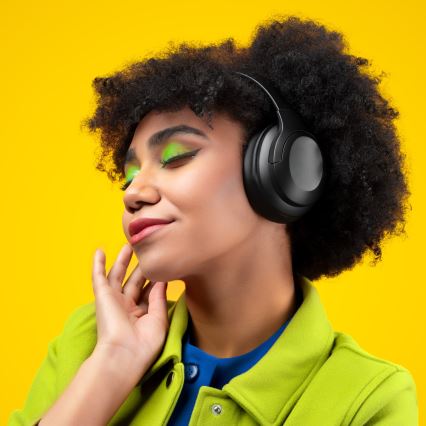 Niceboy Aura 5 ANC - Căști fără fir cu microfon și ANC (anulare activă a zgomotului), negre