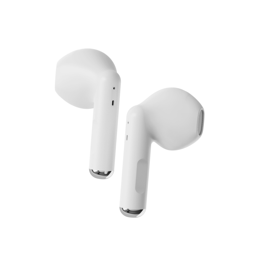 Niceboy Beans 4 - Căști wireless 300 mAh + 2x 35 mAh IPX4 alb