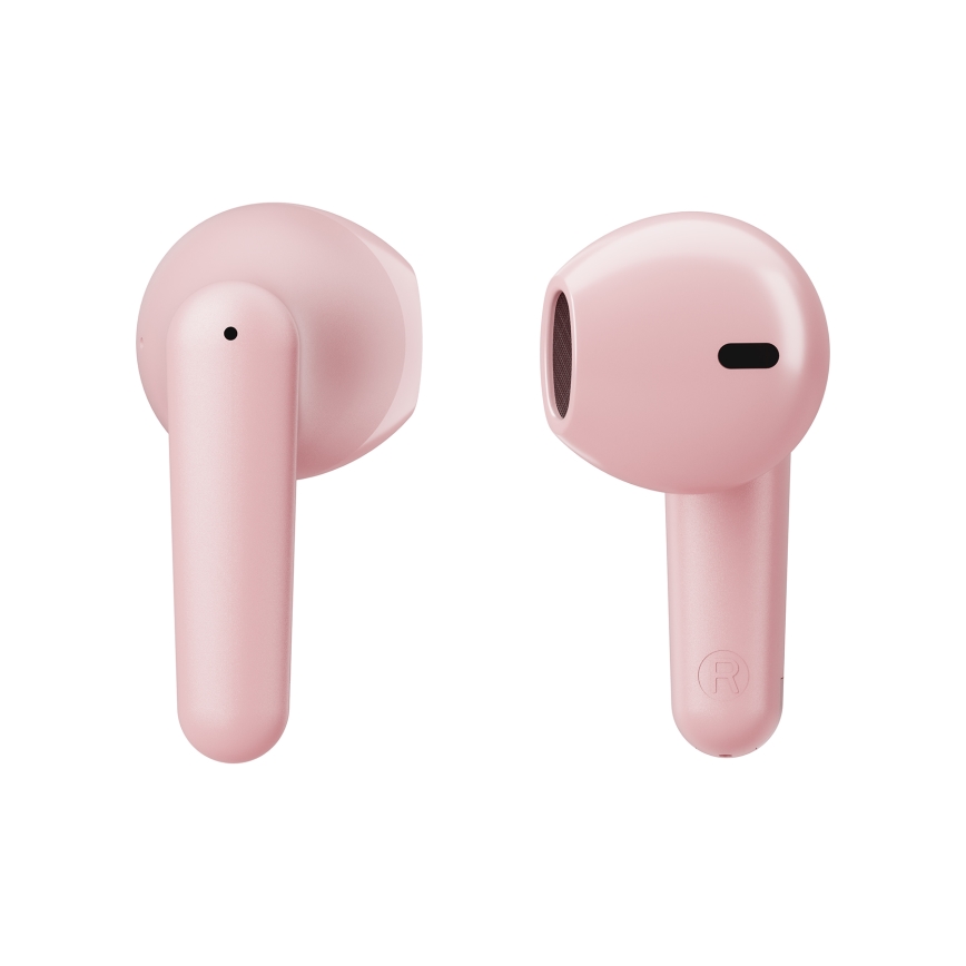 Niceboy Beans 4 POP - Căști wireless roz, 200 mAh + 2 x 30 mAh, IPX4