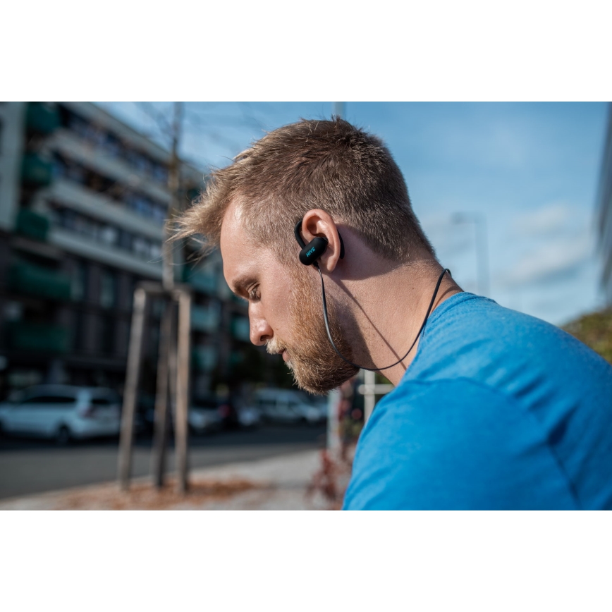 Niceboy HIVE Sport 2 - căști sport cu microfon, IPX5, negru