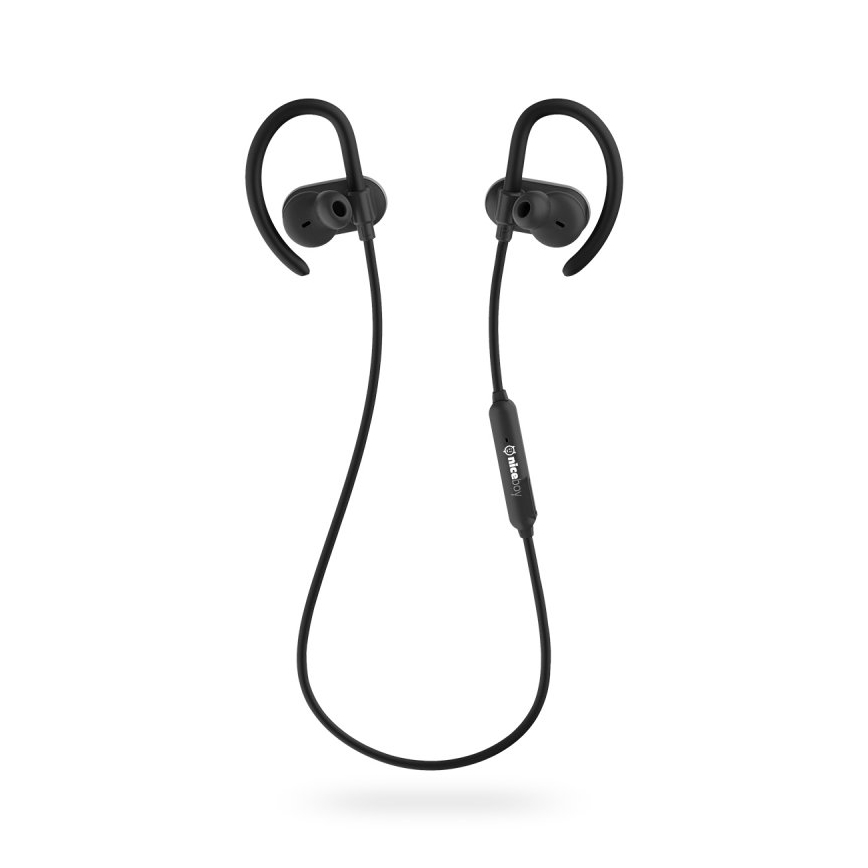 Niceboy HIVE Sport 2 - căști sport cu microfon, IPX5, negru