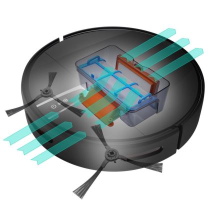 Niceboy ION Charles i4 - Aspirator robot inteligent 2în1 4400 mAh Wi-Fi negru + telecomandă