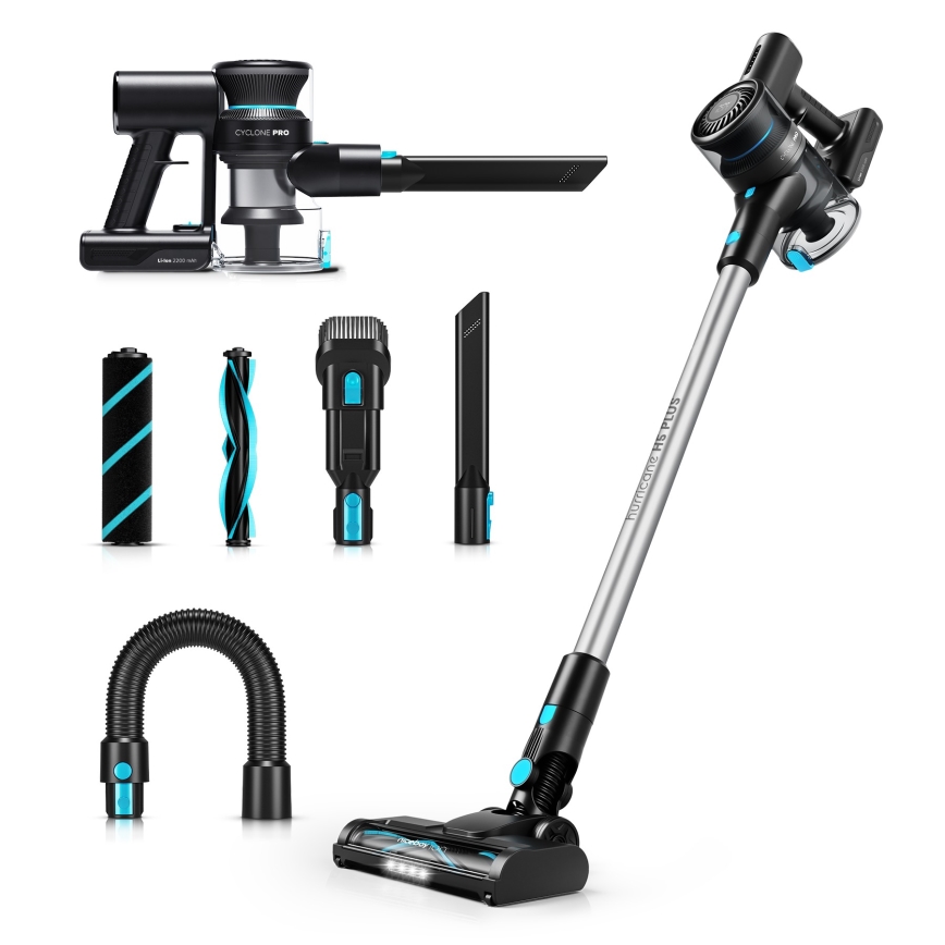 Niceboy ION Hurricane H5 Plus - Aspirator vertical fără fir 2 în 1 140W/2200 mAh negru