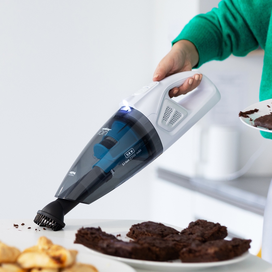 Niceboy ION Hurricane R1 - Aspirator portabil reîncărcabil 50W/2200 mAh alb/albastru