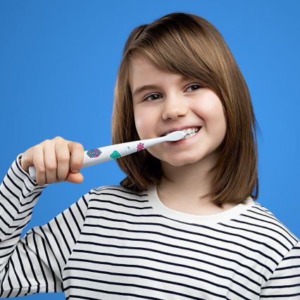 Niceboy ION Sonic Kids - Periuță de dinți sonică pentru copii 500 mAh IPX7 alb