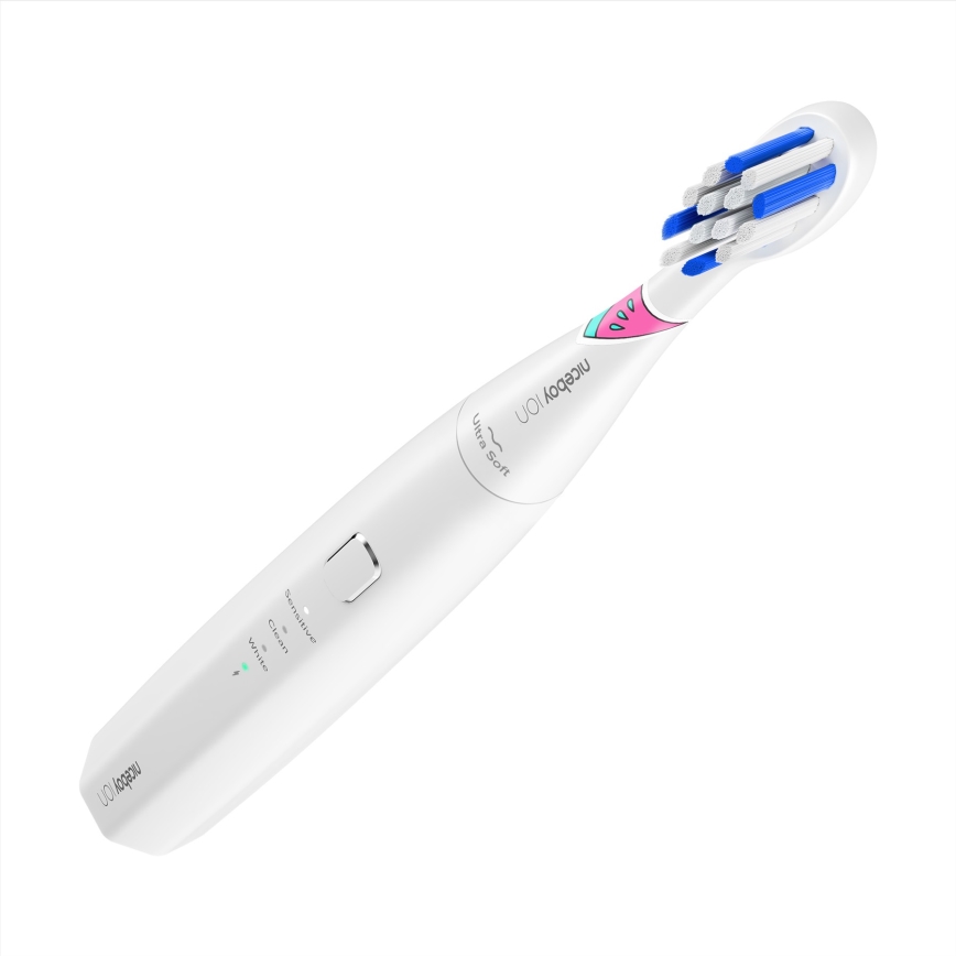 Niceboy ION Sonic Kids - Periuță de dinți sonică pentru copii 500 mAh IPX7 alb