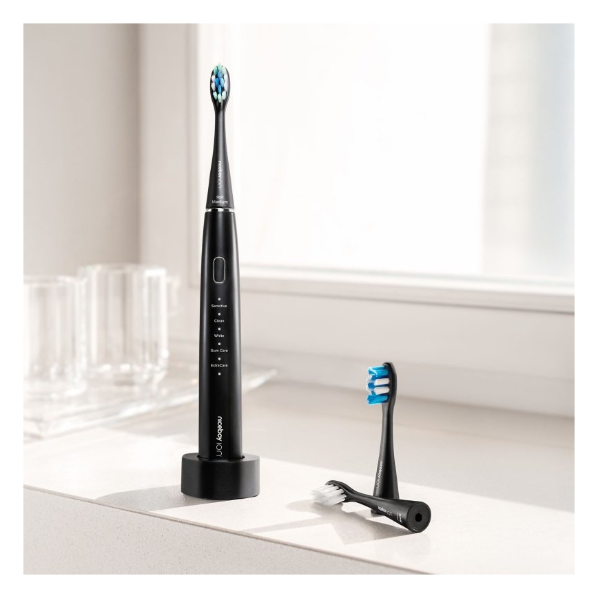 Niceboy ION Sonic - Periuță de dinți sonică 800 mAh IPX7 negru