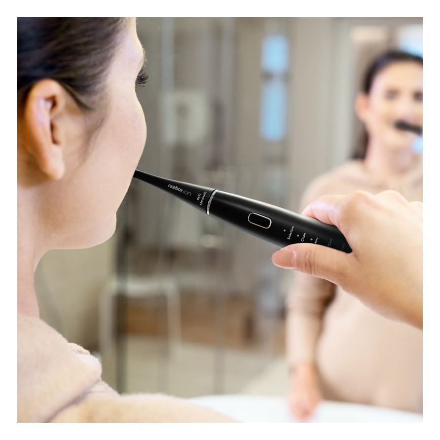 Niceboy ION Sonic - Periuță de dinți sonică 800 mAh IPX7 negru