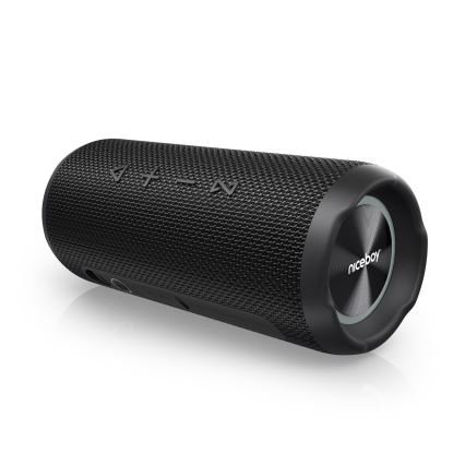 Niceboy Nexus - Boxă wireless LED cu microfon 26W/4000 mAh IPX6 negru