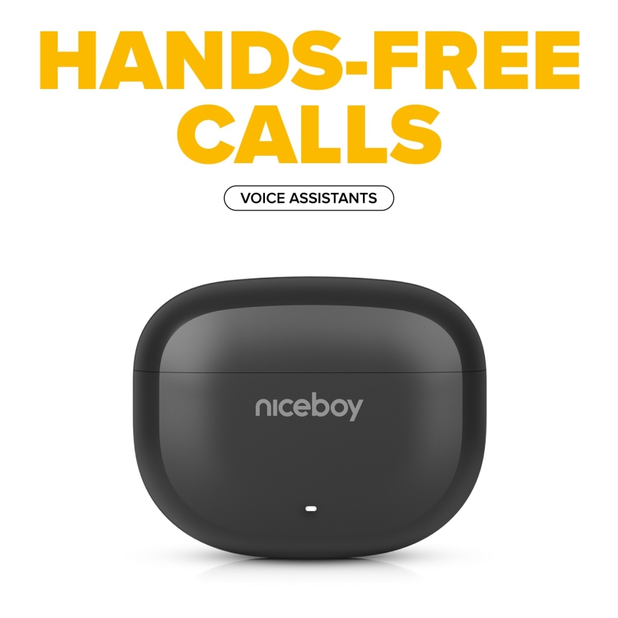 Niceboy Pins 4 - Căști wireless cu ANC 400 mAh + 2x 50 mAh IPX4 negru