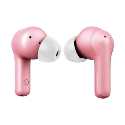 Niceboy Pins 4 - Căști wireless cu ANC, 400 mAh (carcasă) + 2 x 50 mAh (căști), IPX4, roz