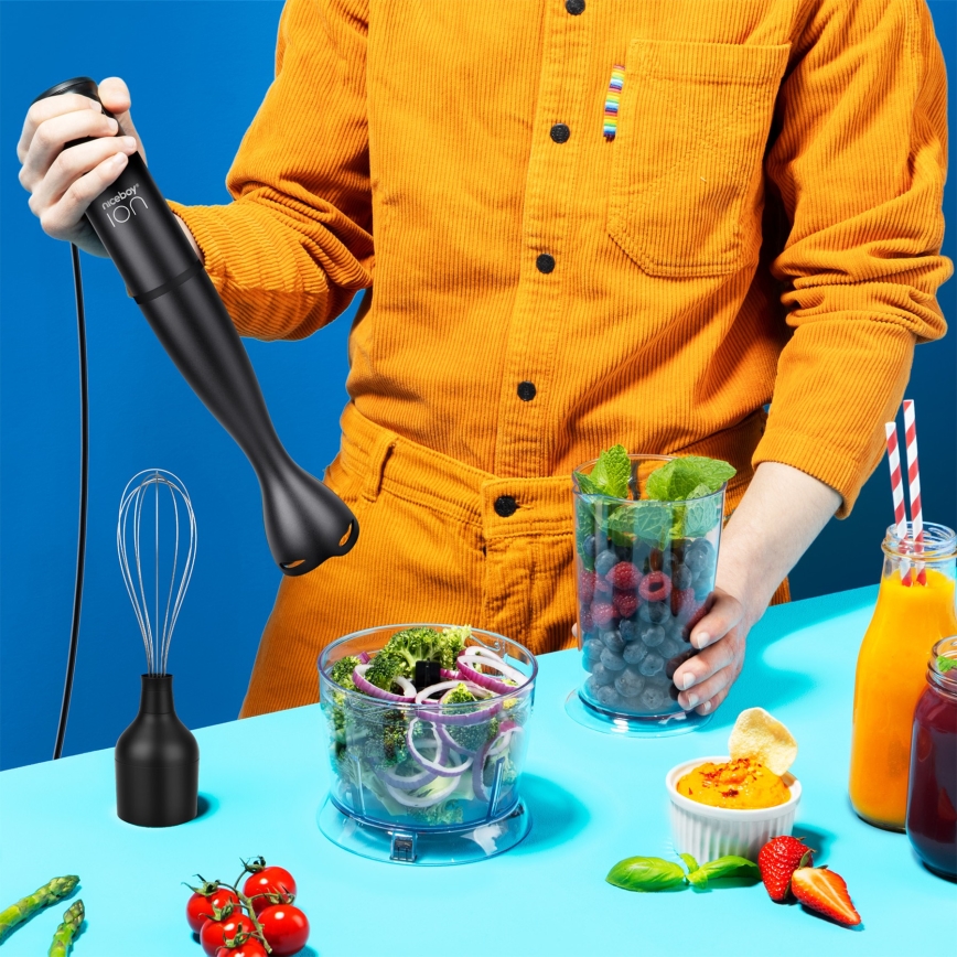 Niceboy Twister T1 Set - Blender vertical cu accesorii, 500 W / 230 V, negru