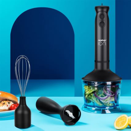 Niceboy Twister T1 Set - Blender vertical cu accesorii, 500 W / 230 V, negru