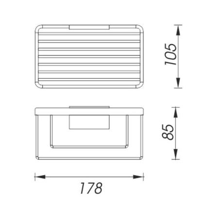 NIMCO Ki 14015-26 - Raft de perete pentru duș KIBO crom lucios