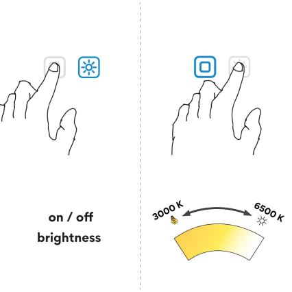 NIMCO ZP 11002VX - Oglindă de baie LED cu iluminare din spate și intensitate reglabilă LED/24W/230V 3000-6500K 80x60 cm IP44