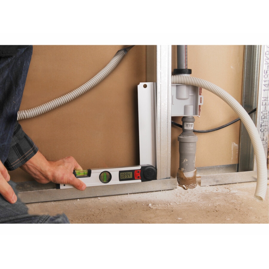 Nivelă cu raportor digital Extol Premium 1xCR2032 305 mm