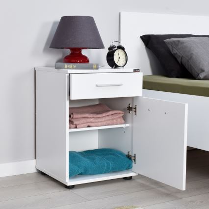 Noptieră 57x40 cm alb