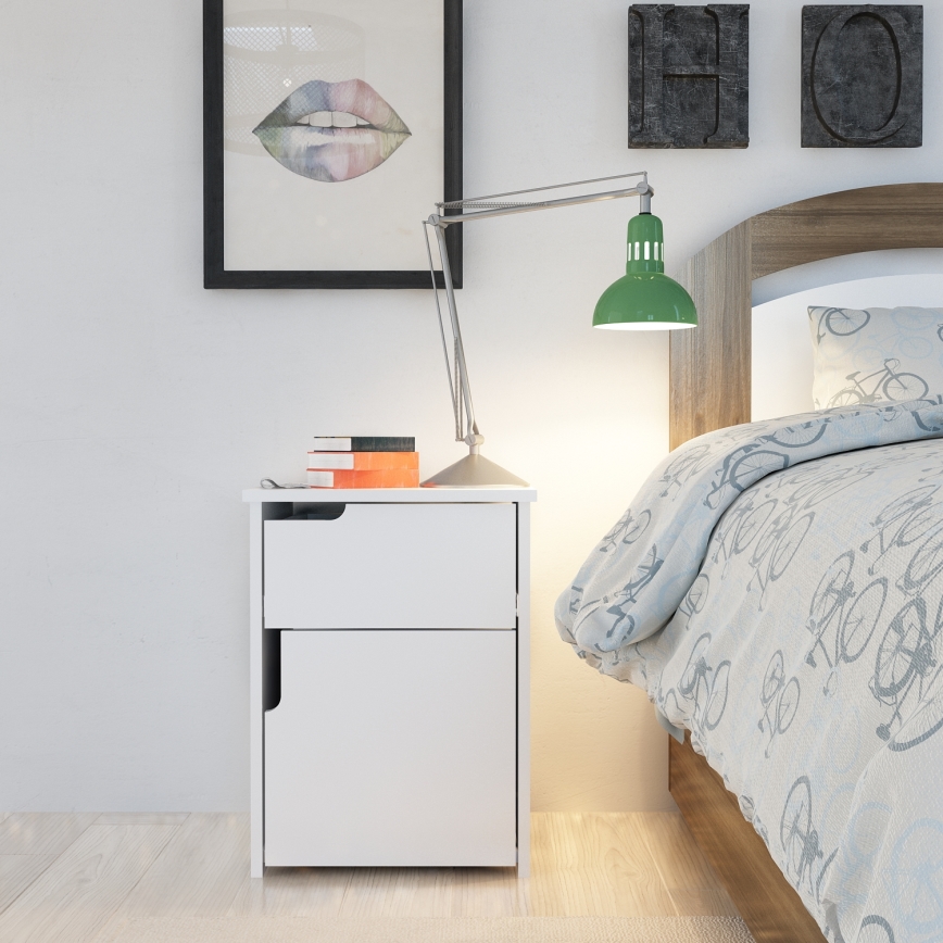 Noptieră ASRA 60x45 cm albă