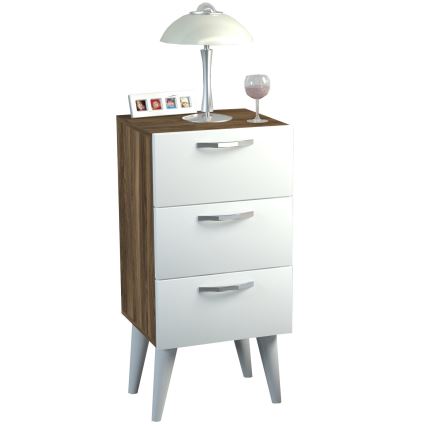 Noptieră BELLINI 80x40 cm maro/albă