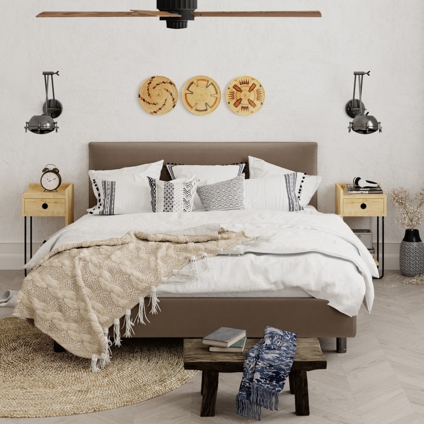 Noptieră CACTUS 60x29,5 cm bej/neagră