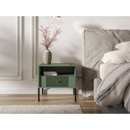 Noptieră LUE, verde/negru
