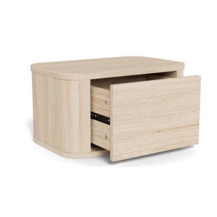Noptieră MADERA, 46x30 cm, stejar alb