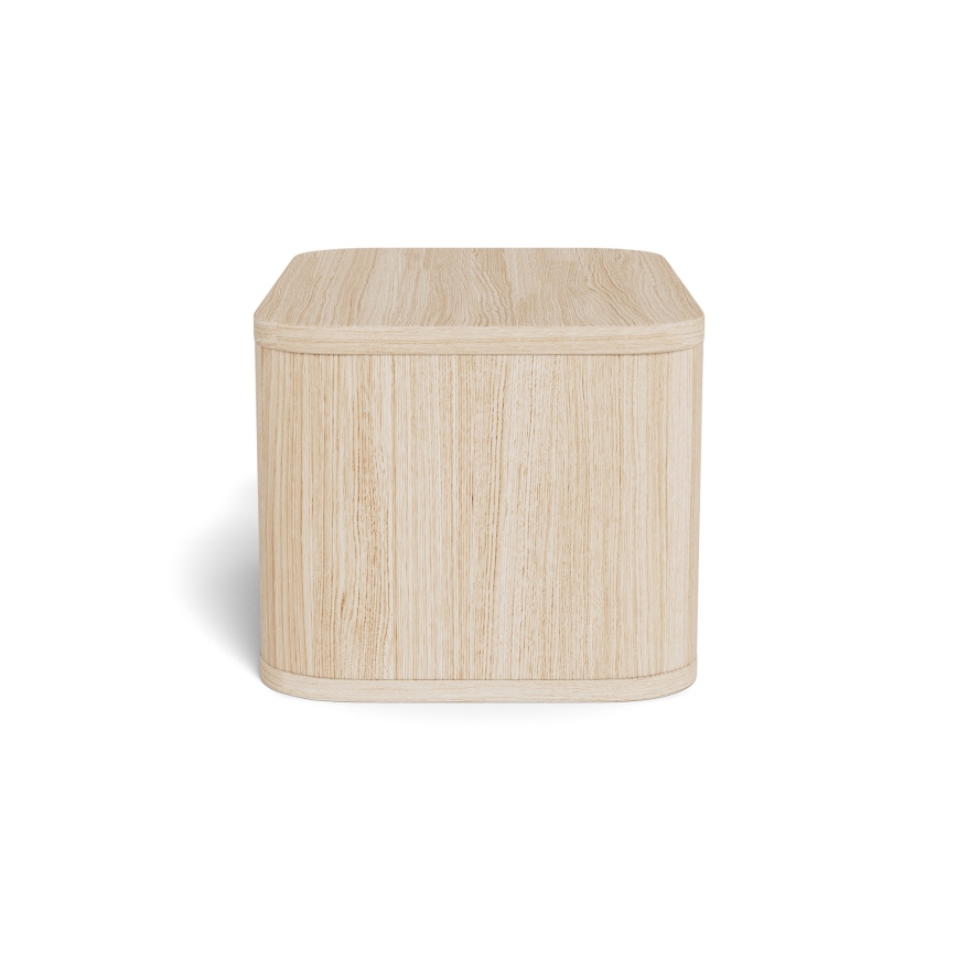 Noptieră MADERA, 46x30 cm, stejar alb