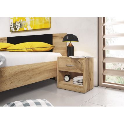 Noptieră NED, stejar Wotan