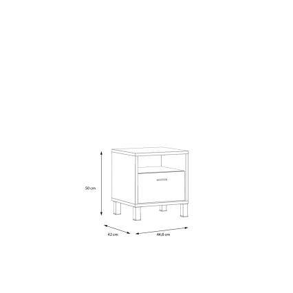 Noptieră OREN maro/neagră