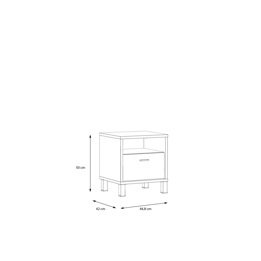 Noptieră OREN maro/neagră