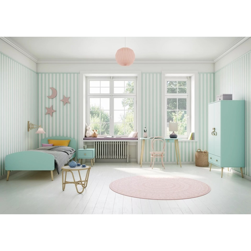 Noptieră pentru copii GAIA 44,3x41,4 cm turcoaz/stejar