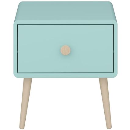 Noptieră pentru copii GAIA 44,3x41,4 cm turcoaz/stejar