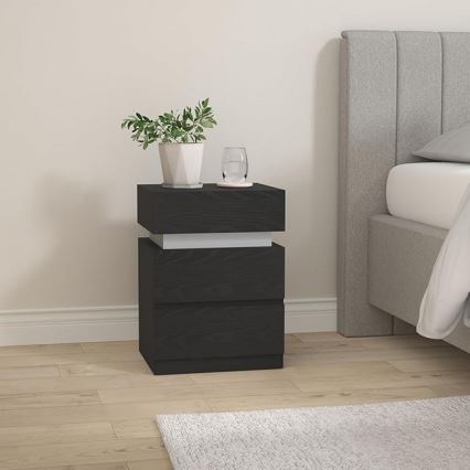 Noptieră SMARTIE cu iluminare, negru