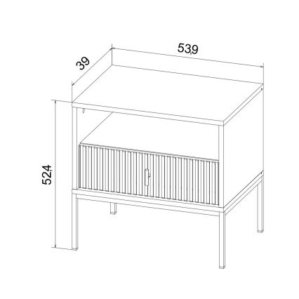 Noptieră SUE verde/negru