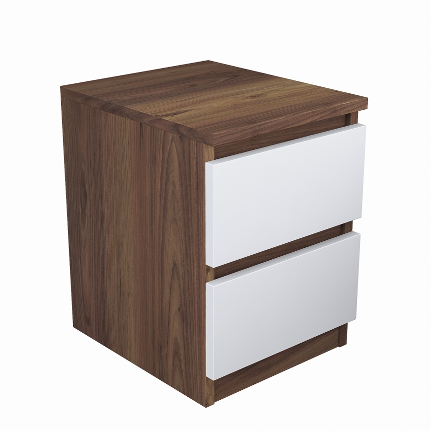 Noptieră WALNUT 46,8x35 cm maro/albă